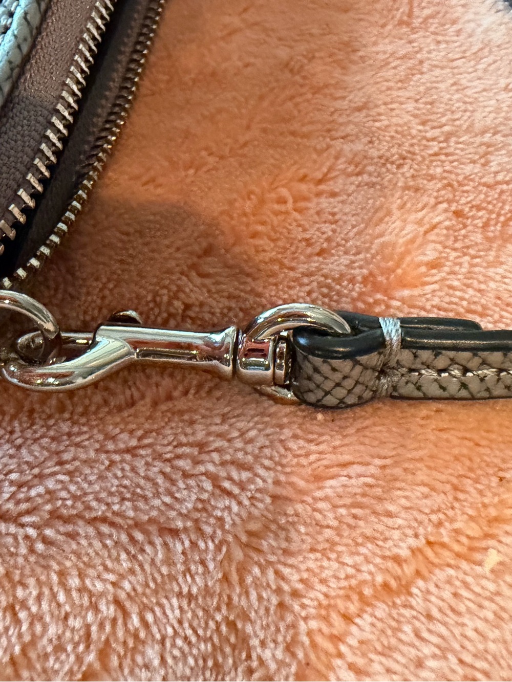 Coach Black Signature Wristlet with Silver Trim - Picture 9 of 12